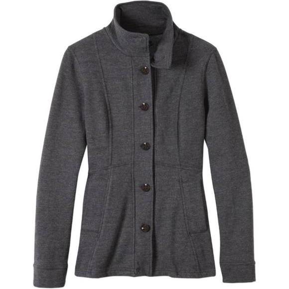 prAna Catrina Jacket Gray Button-Up Coat Small - Picture 2 of 7